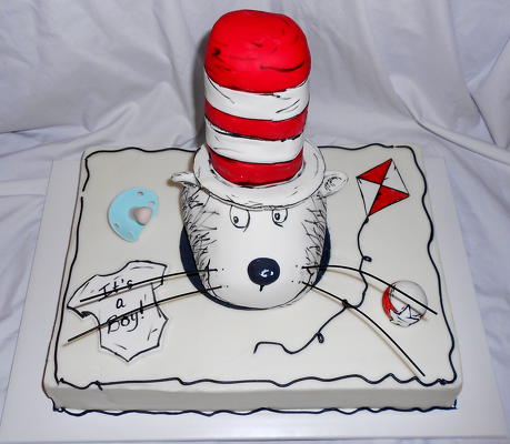 Cat In The Hat Baby Shower Cake